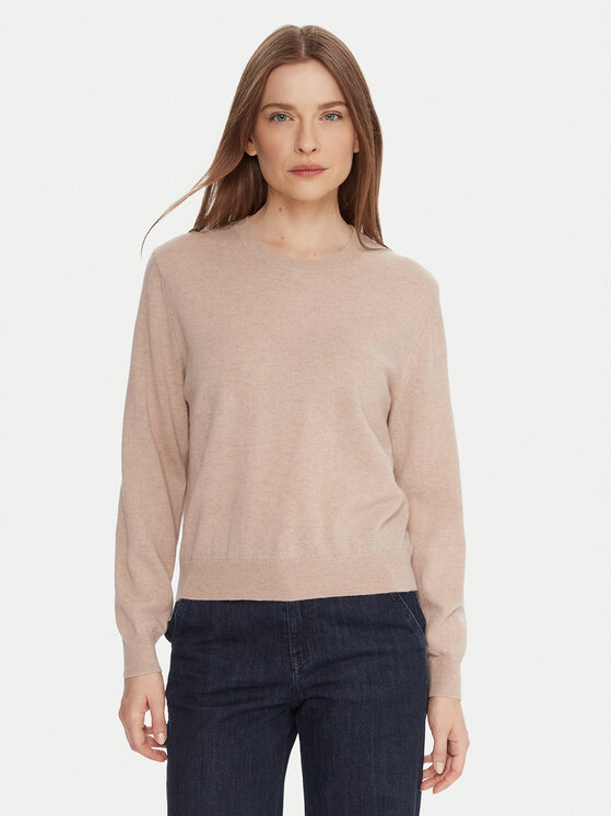United Colors Of Benetton Пуловер 1002D10BG Бежов Relaxed Fit цвят на ниска цена