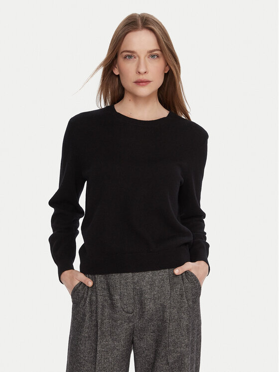 United Colors Of Benetton Пуловер 1002D10BG Черен Relaxed Fit цвят на ниска цена