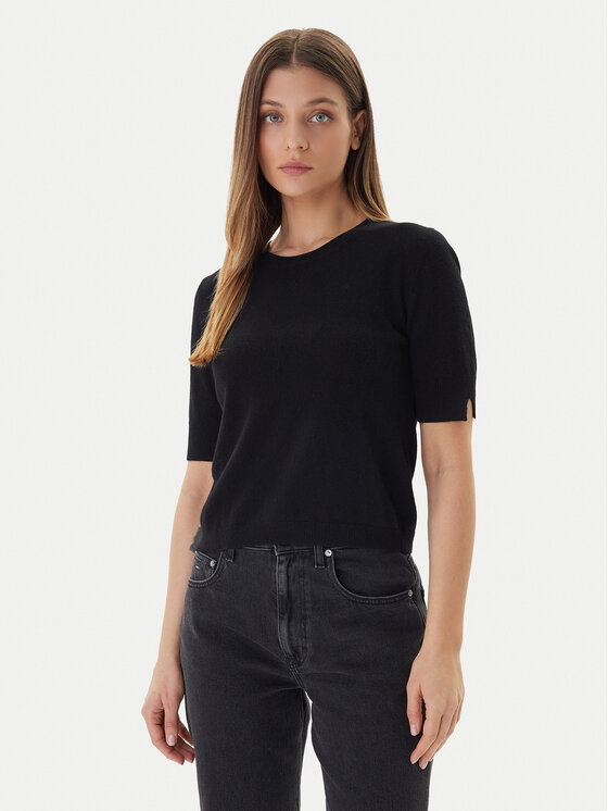 United Colors Of Benetton Пуловер 1002D10D2 Черен Regular Fit цвят на ниска цена