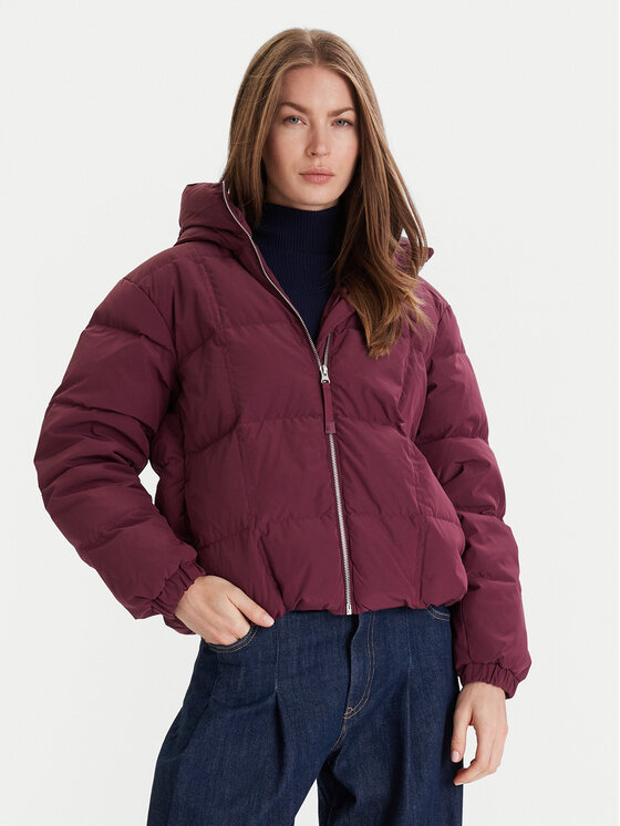 United Colors Of Benetton Пухено яке 22T6DN086 Виолетов Regular Fit цвят на ниска цена