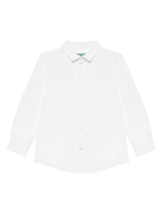 United Colors Of Benetton Риза 54AZGQ00J Бял Regular Fit цвят на ниска цена