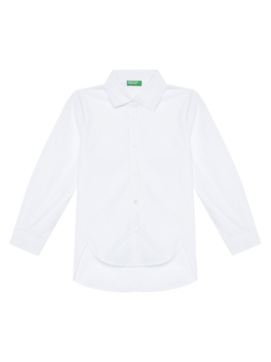United Colors Of Benetton Риза 5EW7CQ04A Бял Oversize цвят на ниска цена