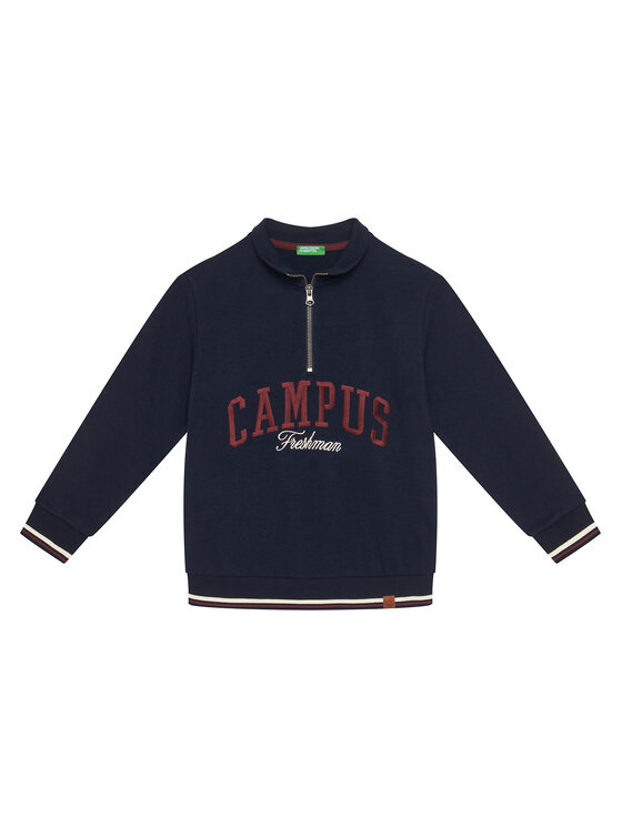 United Colors Of Benetton Суитшърт 32N4C10PS Тъмносин Regular Fit цвят на ниска цена