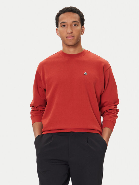 United Colors Of Benetton Суитшърт 342ZU1093 Бордо Regular Fit цвят на ниска цена