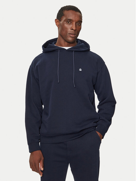 United Colors Of Benetton Суитшърт 342ZU201K Тъмносин Regular Fit цвят на ниска цена