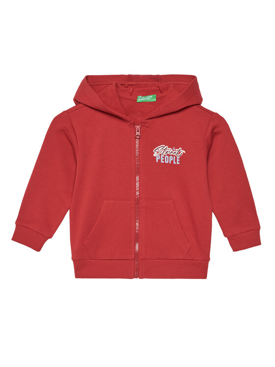 United Colors Of Benetton Суитшърт 3J68G503Y Червен Relaxed Fit цвят на ниска цена