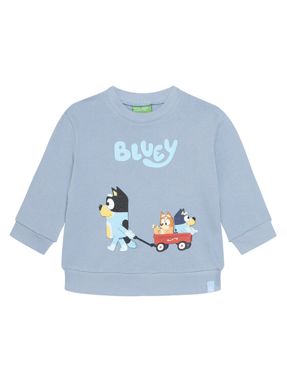 United Colors Of Benetton Суитшърт 3J70G10KF Светлосиньо Regular Fit цвят на ниска цена