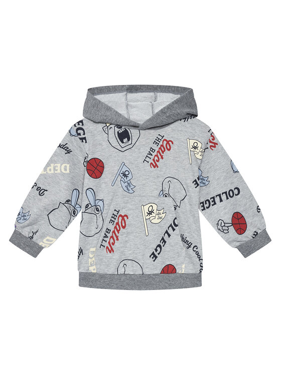 United Colors Of Benetton Суитшърт 3X7YG2017 Сив Relaxed Fit цвят на ниска цена