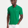 United Colors Of Benetton Тениска с яка и копчета 3089J3179 Зелен Regular Fit цвят на ниска цена