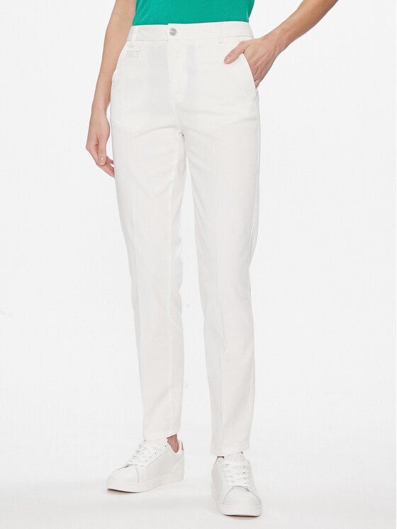 United Colors Of Benetton Чино панталони 4GD7DF061 Бял Regular Fit цвят на ниска цена