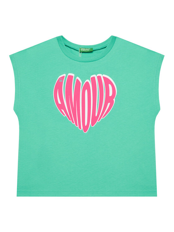United Colors Of Benetton топ 3JERC10PB Зелен Regular Fit цвят на ниска цена