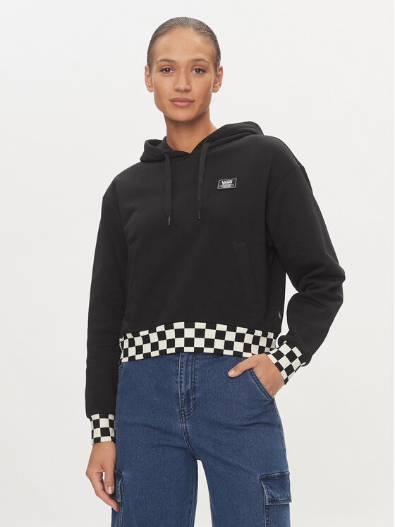 Vans Суитшърт Boom Boom Check VN000GJ2 Черен Regular Fit цвят на ниска цена