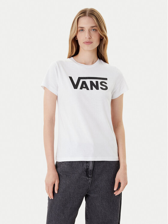 Vans Тишърт Wm Flying V Crew Tee VN0A3UP4 Бял Regular Fit цвят на ниска цена
