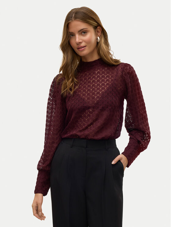 Vero Moda Блуза Becca 10302894 Виолетов Regular Fit цвят на ниска цена
