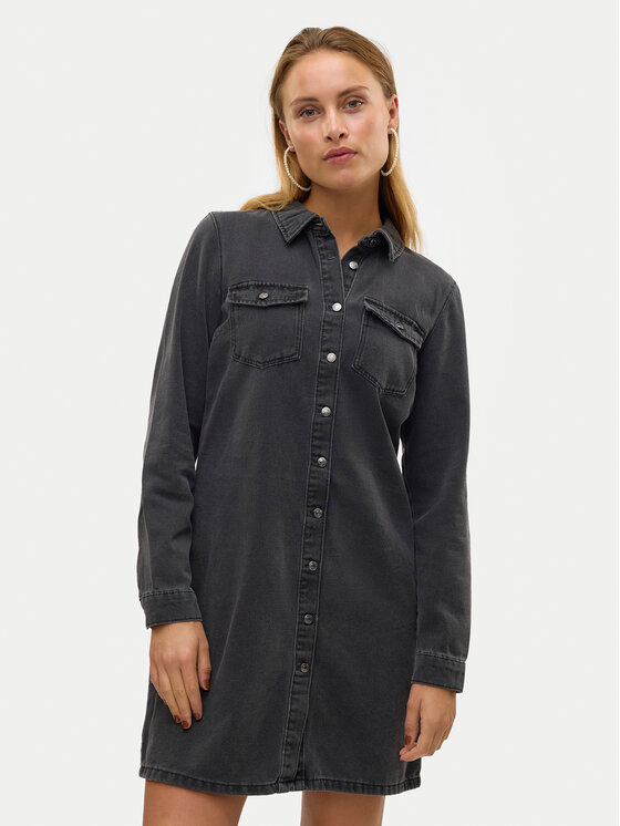 Vero Moda Дънкова рокля Jennie 10310968 Черен Regular Fit цвят на ниска цена