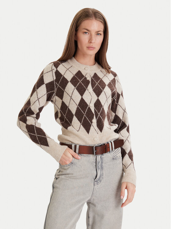 Vero Moda Кардиган Halo 10342792 Кафяв Regular Fit цвят на ниска цена