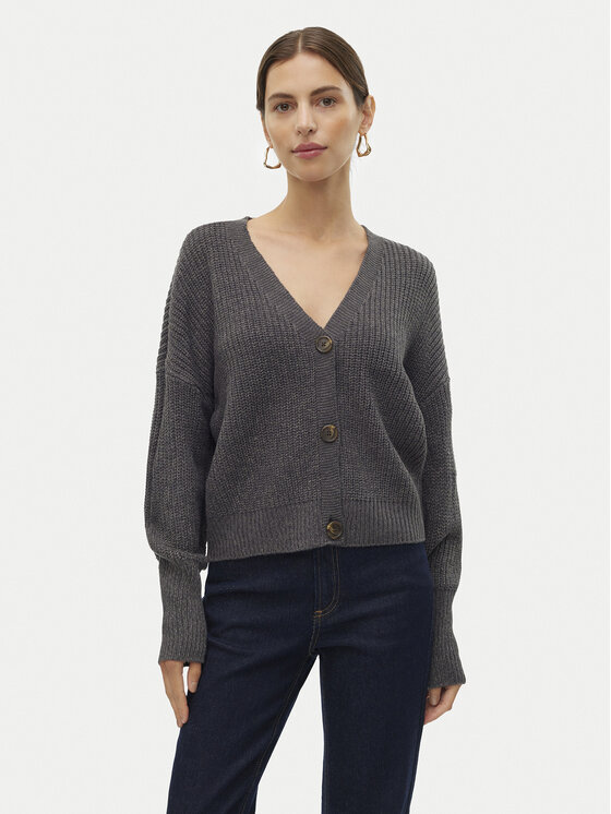 Vero Moda Кардиган Lea 10249632 Сив Regular Fit цвят на ниска цена