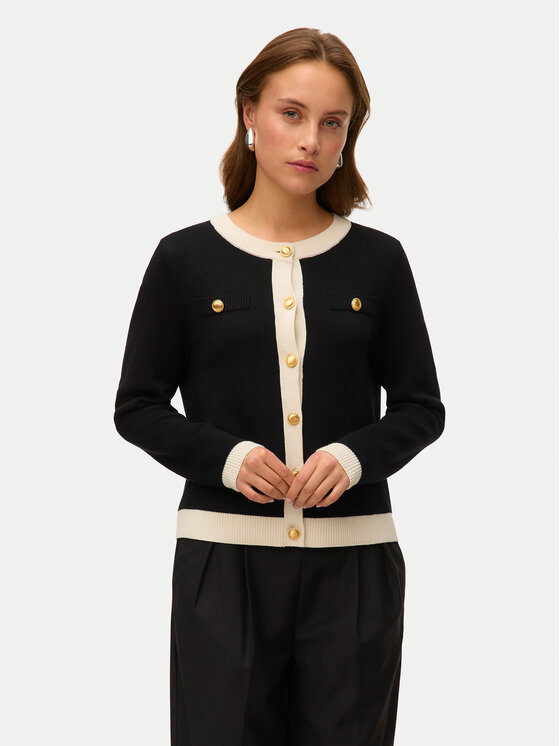 Vero Moda Кардиган Oli 10336384 Черен Regular Fit цвят на ниска цена