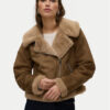 Vero Moda Кожух Peggy 10290150 Кафяв Regular Fit цвят на ниска цена
