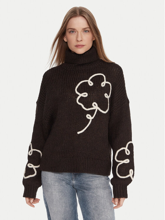 Vero Moda Поло Fatima 10335036 Кафяв Regular Fit цвят на ниска цена