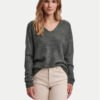 Vero Moda Пуловер Crewlefile 10233357 Зелен Loose Fit цвят на ниска цена
