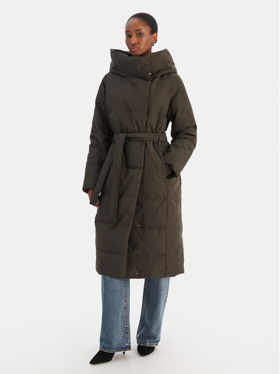 Vero Moda Пухено яке Leonie 10311566 Сив Regular Fit цвят на ниска цена