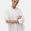 Vero Moda Риза Fanni 10337791 Бял Oversize цвят на ниска цена