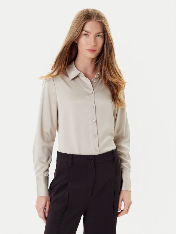 Vero Moda Риза Merle 10334598 Бежов Regular Fit цвят на ниска цена