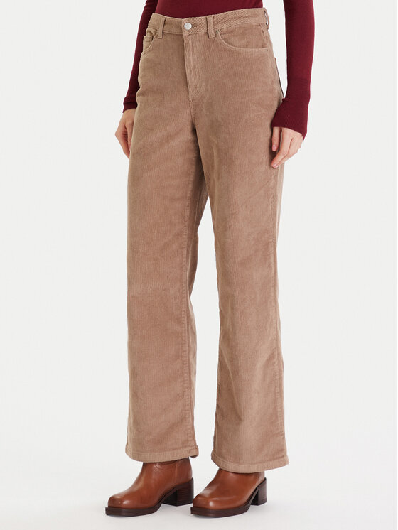 Vero Moda Текстилни панталони Tessa 10315350 Бежов Wide Leg цвят на ниска цена