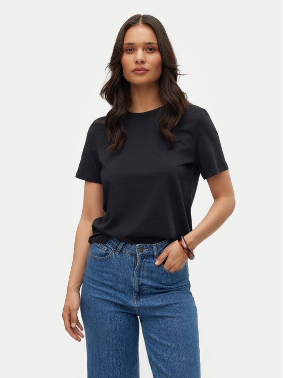 Vero Moda Тишърт Paulina 10316991 Черен Regular Fit цвят на ниска цена