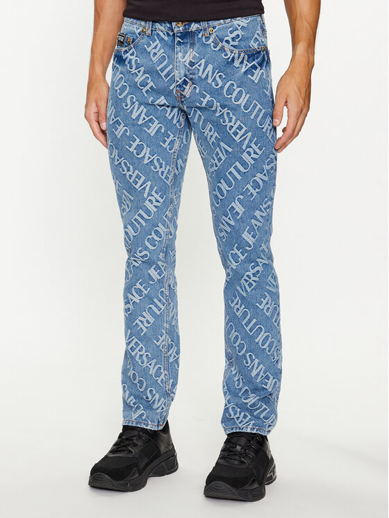 Versace Jeans Couture Дънки 75GAB5S0 Син Slim Fit цвят на ниска цена
