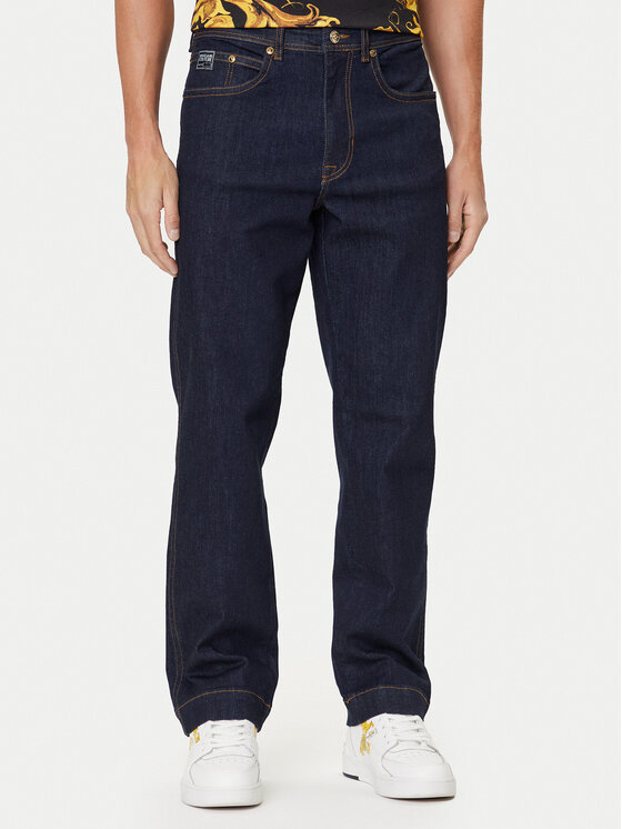 Versace Jeans Couture Дънки 79GAB5RE CDW02 Тъмносин Straight Fit цвят на ниска цена