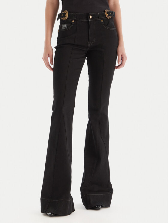 Versace Jeans Couture Дънки 79HAB503 DW040 Черен Flare Fit цвят на ниска цена