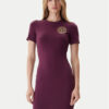 Versace Jeans Couture Ежедневна рокля 79HAOT00 CJ03T Бордо Slim Fit цвят на ниска цена