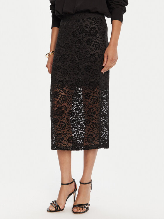 Versace Jeans Couture Пола тип молив 79HAE806 J0243 Черен Slim Fit цвят на ниска цена