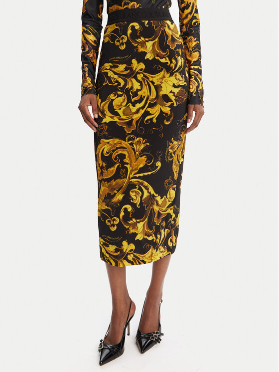 Versace Jeans Couture Пола тип молив 79HAE806 JS500 Черен Slim Fit цвят на ниска цена