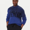Versace Jeans Couture Пуловер VERSACE JEANS-79GAFM05 Син Regular Fit цвят на ниска цена