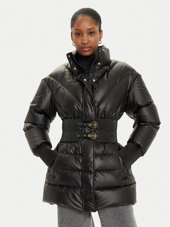 Versace Jeans Couture Пухено яке 77HAUD15 Черен Slim Fit цвят на ниска цена