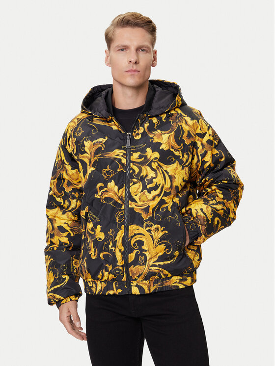 Versace Jeans Couture Пухено яке 79GAUD16 CQSD3 Черен Regular Fit цвят на ниска цена