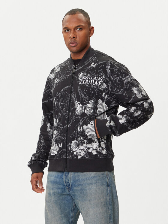 Versace Jeans Couture Суитшърт 79GAI30C FS206 Черен Regular Fit цвят на ниска цена