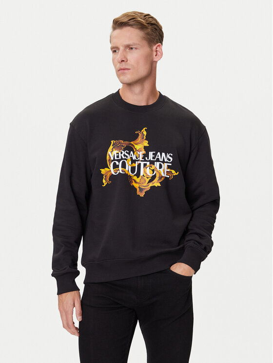 Versace Jeans Couture Суитшърт 79GAIE10 CF00E Черен Regular Fit цвят на ниска цена