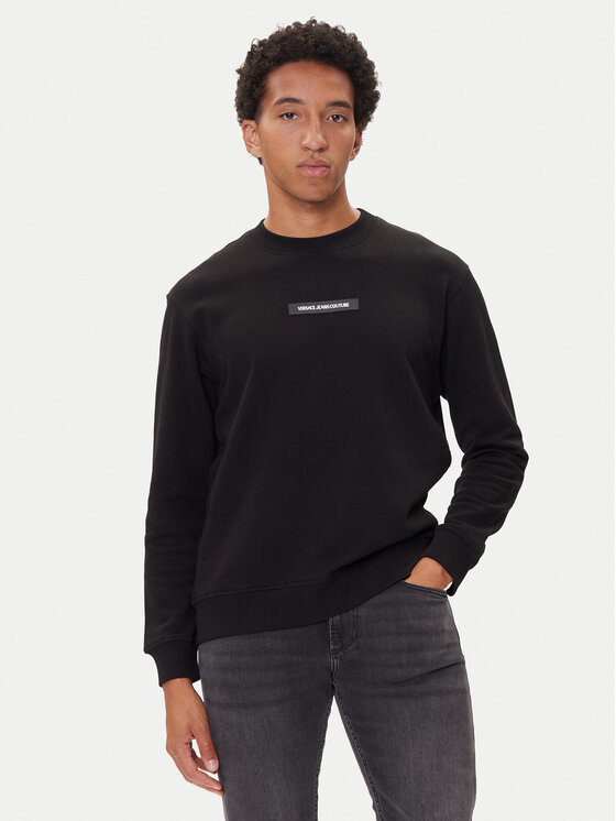 Versace Jeans Couture Суитшърт 79GAIT02 Черен Regular Fit цвят на ниска цена