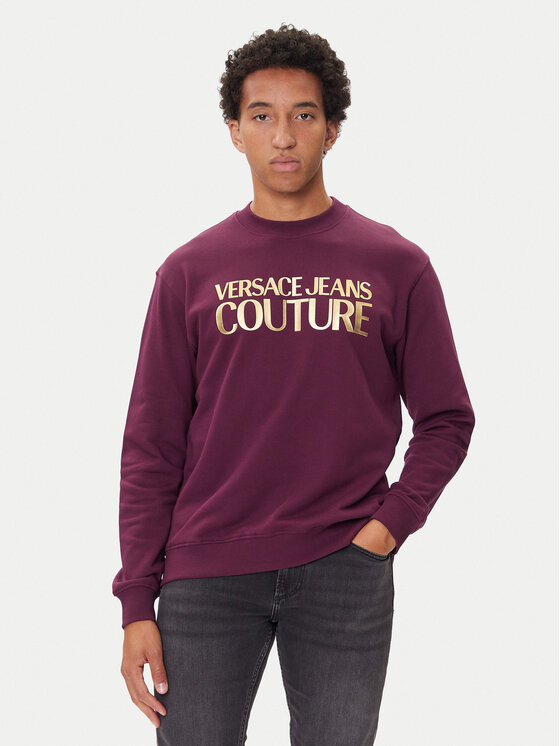 Versace Jeans Couture Суитшърт 79GAIT05 Виолетов Regular Fit цвят на ниска цена