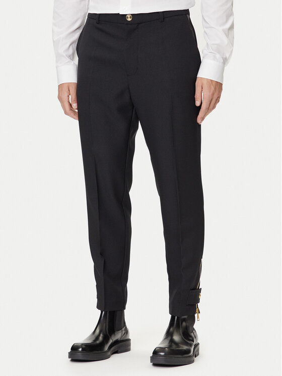 Versace Jeans Couture Текстилни панталони 79GAA128 N0136 Черен Slim Fit цвят на ниска цена