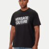 Versace Jeans Couture Тишърт 79GAHP02 CJ01P Черен Regular Fit цвят на ниска цена
