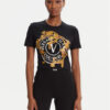 Versace Jeans Couture Тишърт 79HAHE01 CJ02E Черен Regular Fit цвят на ниска цена