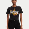 Versace Jeans Couture Тишърт 79HAHE06 CJ00E Черен Regular Fit цвят на ниска цена