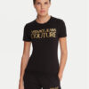 Versace Jeans Couture Тишърт 79HAHT02 CJ03T Черен Regular Fit цвят на ниска цена