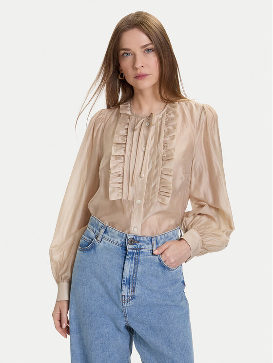 ViCOLO Блуза TF0256 Бежов Regular Fit цвят на ниска цена