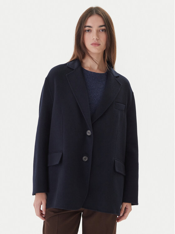 ViCOLO Вълнено палто TF0005 Тъмносин Regular Fit цвят на ниска цена